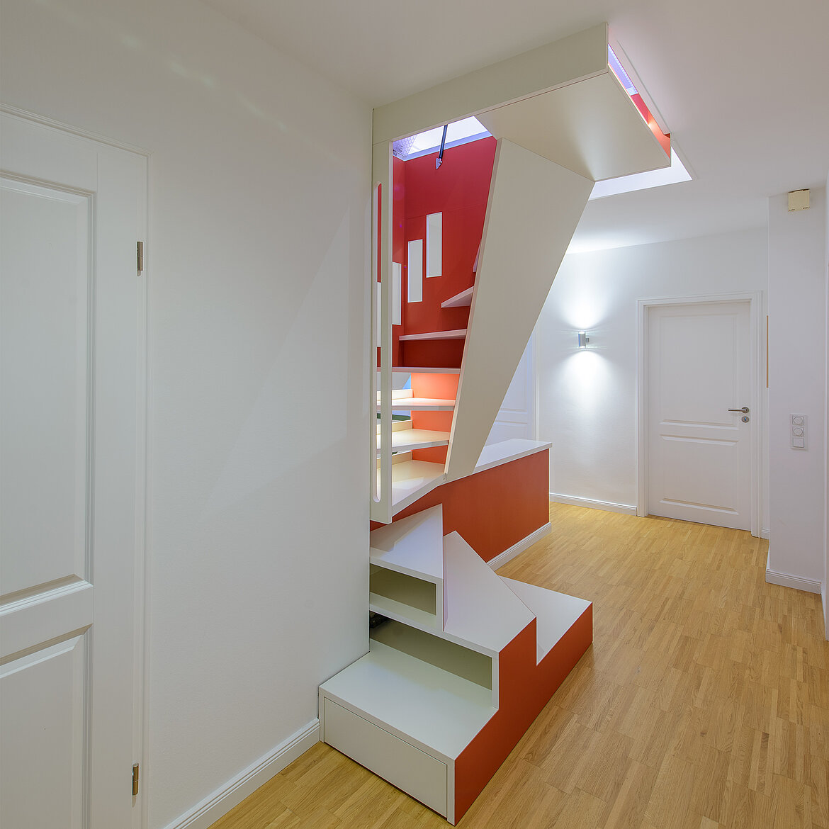 Antritt Raumspartreppe auf Bestandsbrüstung